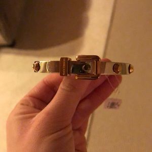 Michael Kors belt bracelet in silver and rose gold